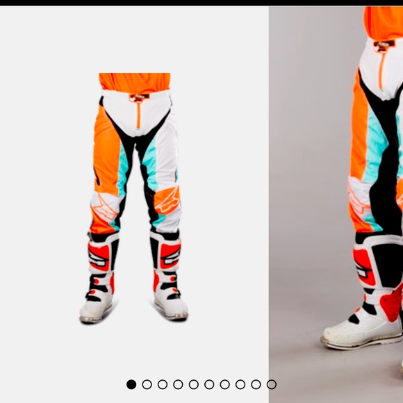 AXO Trans-Am Pants Orange-Blue - Picture 1 of 4